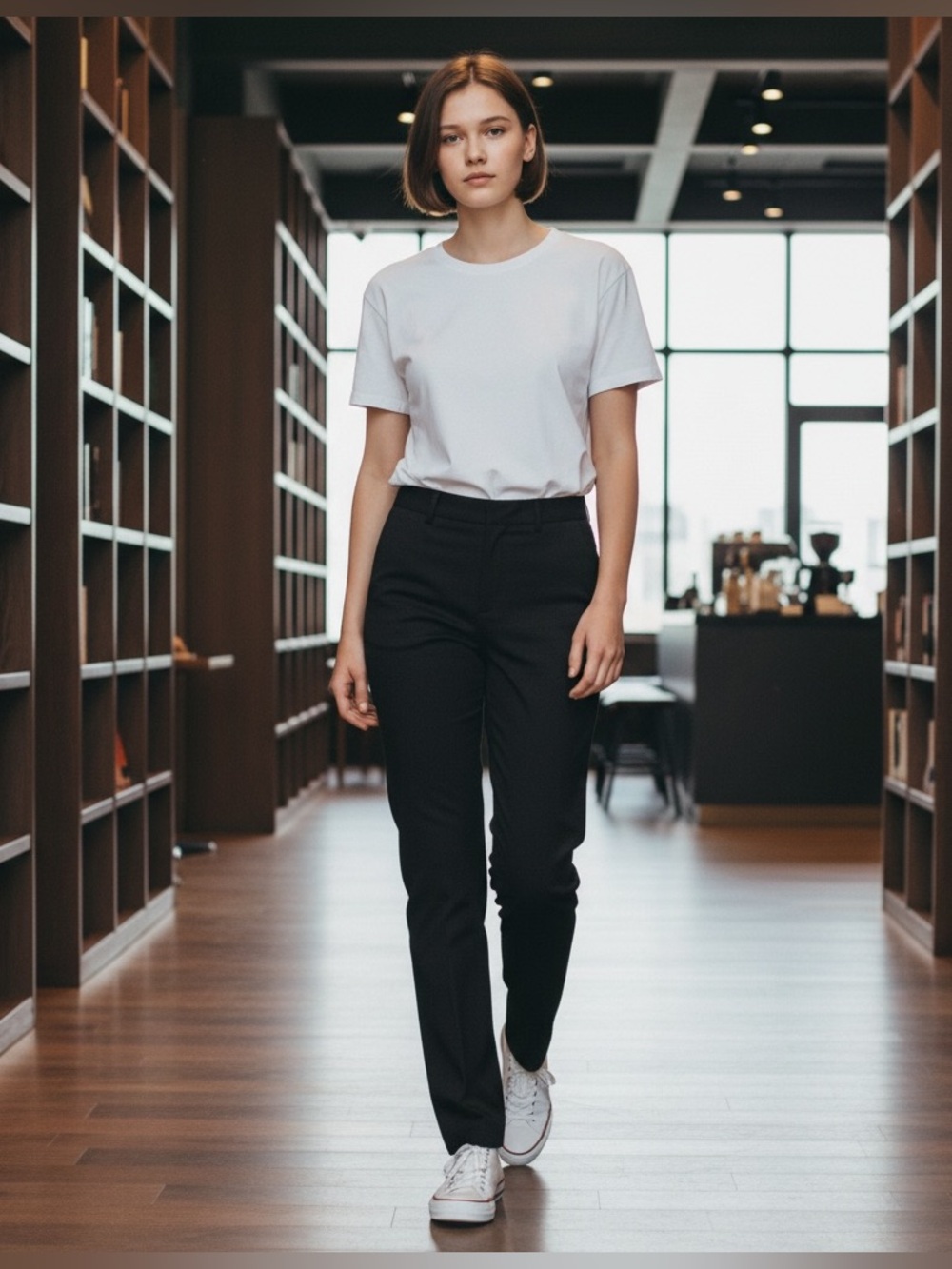 Banana Republic Classic Black Straight-Leg Trousers - Everyday Tailored Fit PM
